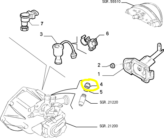 Lancia Y Fiat Punto Speed Sensor Odometer New Original 46423184 71748478