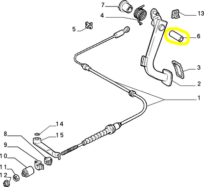 Lancia Delta and Dedra Clutch Pedal Spacer New Original 7705905