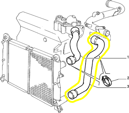 Lancia Delta e Dedra 1800 Manicotto Flessibile Radiatore Nuovo Originale 7718958 7763336