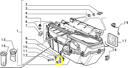 Lancia Delta Integrale Evoluzione R86 Staffa Impianto Riscaldamento Ventilazione Aria Condizionata 82413138 82378186