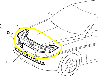 Lancia Y  Ossatura Anteriore Nuova Originale 46843260 46744210