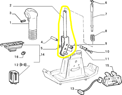 Autobianchi Y10 Fiat Panda Automatic Gear Selector Rod New Original 7696308