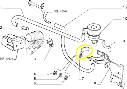 Lancia Thema Heat Exchanger Oil Reservoir Bracket New Original 82452985