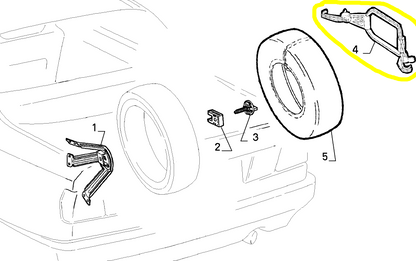 Lancia Delta e Dedra Cinghia Fissaggio Ruota di Scorta Nuova Originale 7707043 7681490