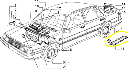 Lancia Thema Riparo Sinistro Paraurti Posteriore Nuovo Originale 82470356