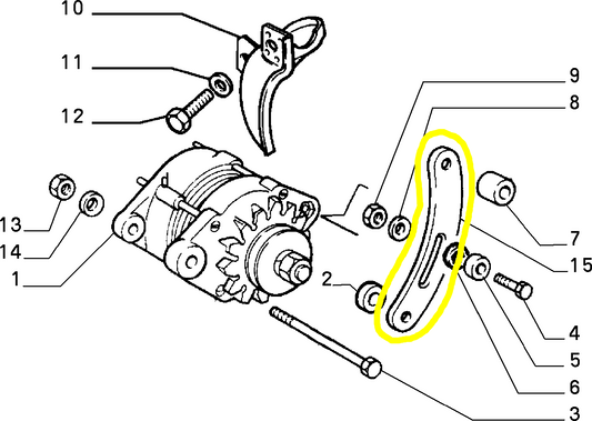 Lancia Thema Fiat Croma Alternator Support Bracket 7302816