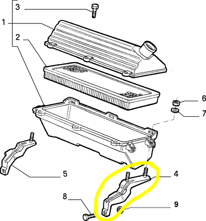 Lancia Y Air Filter Box Left Bracket New Original 46527071 7786441