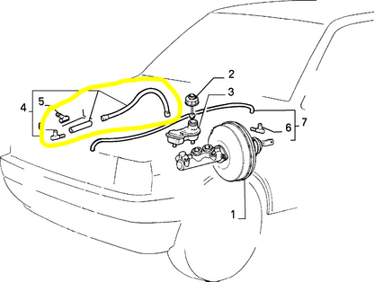 Autobianchi Y10 4WD Brake Booster Hose New Original 7719423