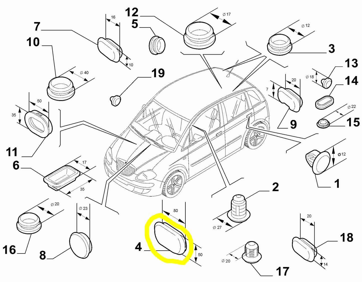 Lancia Musa and Ypsilon Plug New Original 7787253