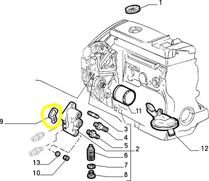 Lancia Thema TD Fiat Croma Guarnizione di Tenuta Deviatore Olio Motore Nuova Originale 98455700