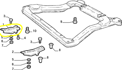 Lancia Thema TD Fiat Croma Mensola Sospensioni Motore Nuova Originale 82472034 82481007