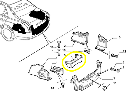 Lancia Thesis Baggage Compartment Container New Original 60682257
