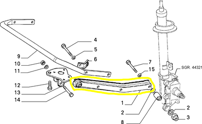 Lancia Thema Asta Destra Tirante Sospensione Posteriore Nuova Codice 82480033