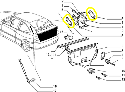 Lancia Delta Back Door Pad Seal Gasket New Original 96508233