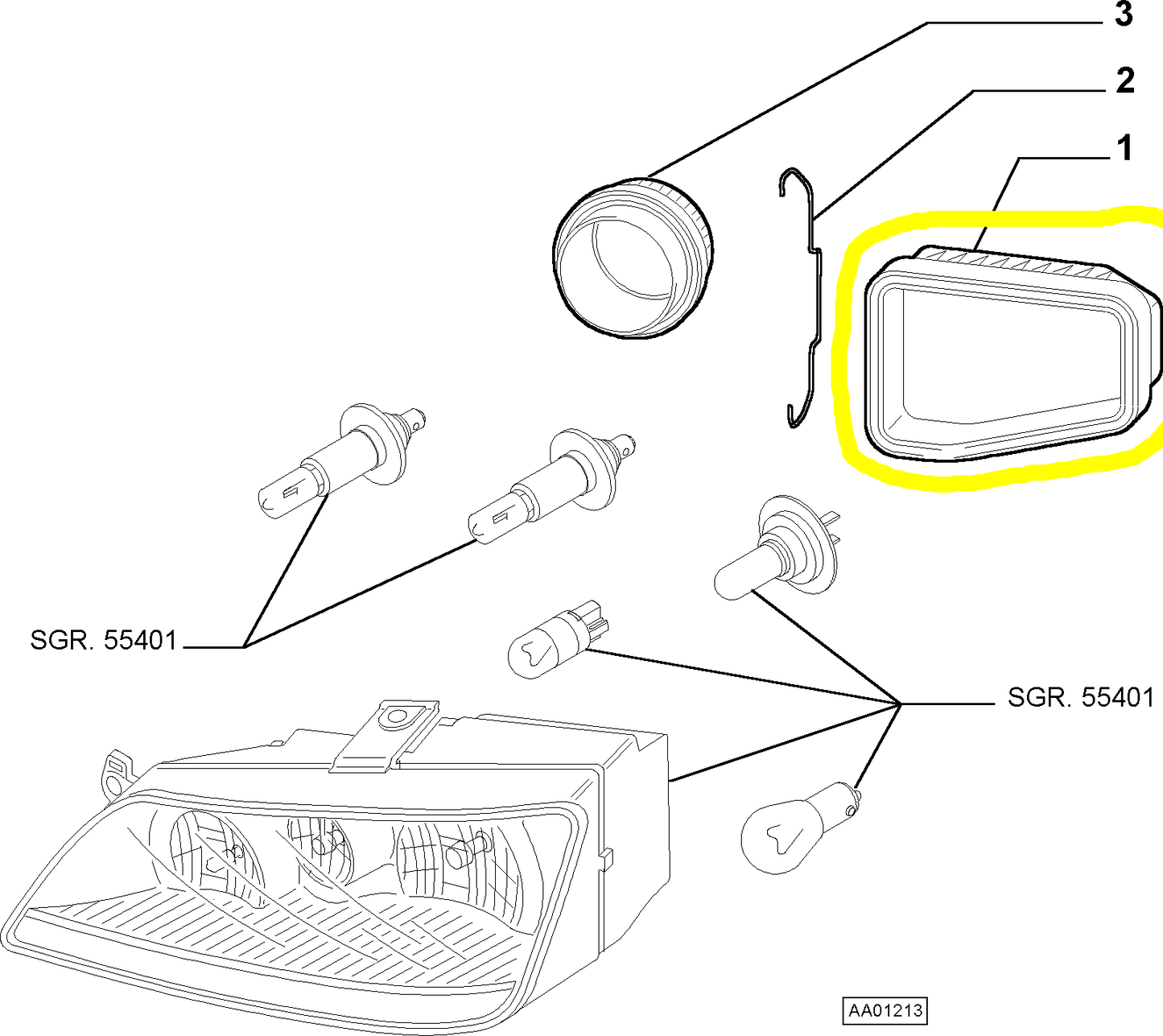 Fiat Idea and Multipla Right Front Headlight Cap New Original 77362602