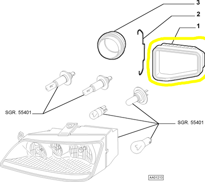 Fiat Idea and Multipla Right Front Headlight Cap New Original 77362602