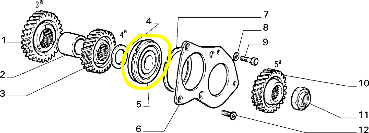 Lancia Delta Integrale and Evoluzione 4th Speed Bearing New Original 7747273 7644800