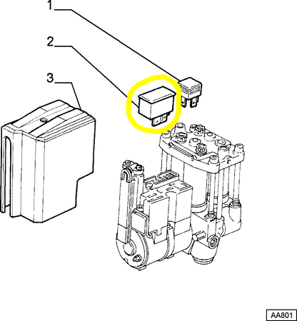 Lancia Dedra Integrale and Thema ABS Pump Relay New Original 9940354 9951198