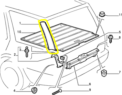 Lancia Thema SW Rivestimento Destro Vano Bagagliaio Nuovo Originale 176459381 176459380