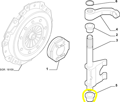 Lancia Musa Ypsilon e Y Boccola Albero Frizione Nuova Originale 46543812 7681339