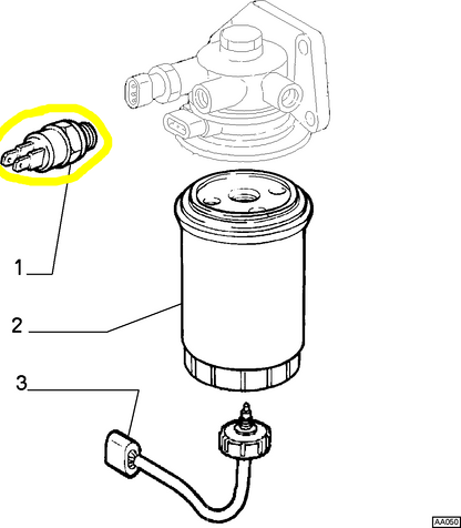 Lancia K TD Sensore Termostatico Filtro Combustibile Savara Nuovo Originale 9946612