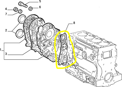 Lancia Thema TD Fiat Croma Guarnizione di Tenuta Basamento Motore Nuova Originale 98426971