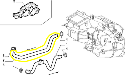 Lancia Y Manicotto Flessibile Riscaldamento e Ventilazione Nuovo Originale 46423443