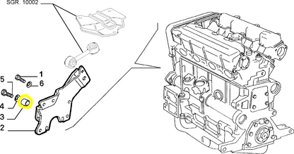 Lancia Dedra Distanziale Piastra Sospensione Motore Nuovo Originale 7670586