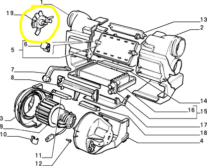 Lancia Thema Comando Riscaldatore Nuovo Originale 82423797 82402601