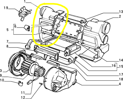 Lancia Thema Fiat Croma Alfa Romeo 164 Scatola Destra Riscaldatore Nuova Originale 82419827 82419829