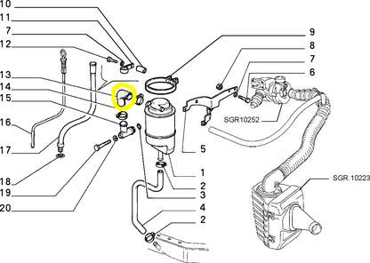 Lancia Thema TD  Fiat Croma Manicotto Flessibile Sfiatatoio Olio Nuovo Originale 984333757 7303466