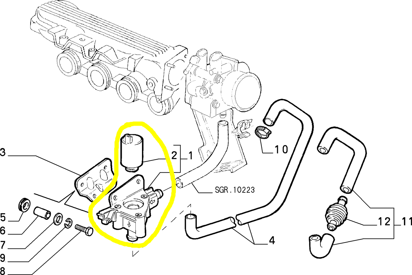 Lancia Delta e Dedra 2000 16V Elettrovalvola Carburante Nuova Originale 7760030