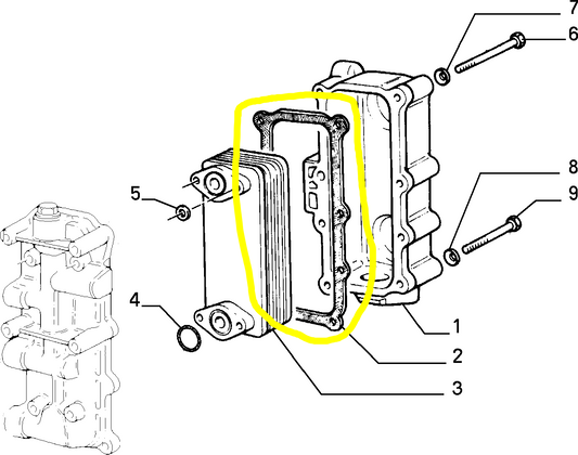 Lancia Thema Fiat Croma Guarnizione Tenuta Scambiatore di Calore 7302891 98421298 4844482