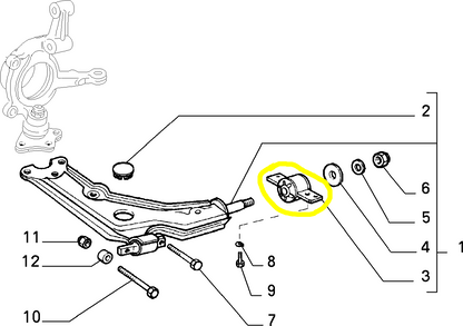 Lancia Thema Fiat Croma Swinging Arm Resilient Bush New Original 82480037