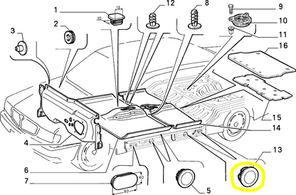 Lancia Delta e Dedra Tappo Posteriore Longherone Telaio Nuovo Originale 7625836 46413666