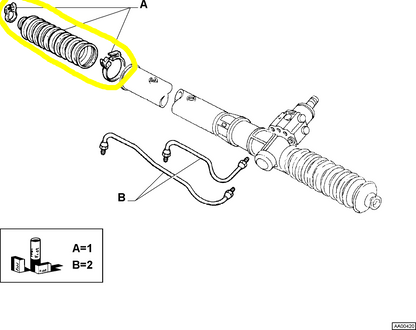 Lancia Thema Fiat Croma Power Steering Boot Kit Original 9938779 9938630
