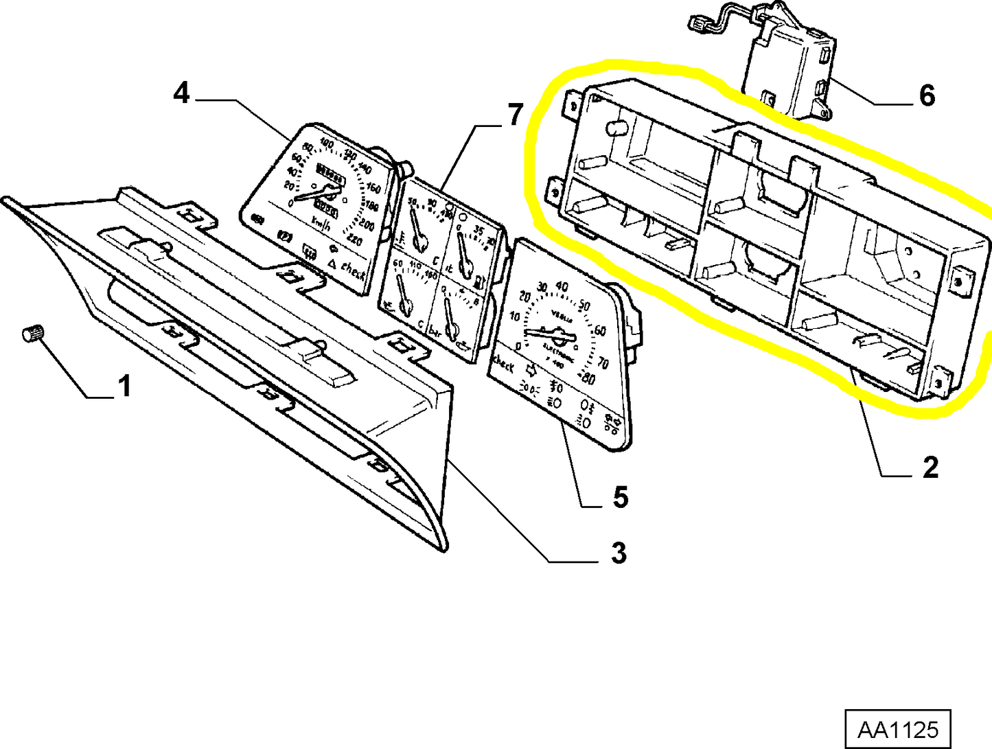 Lancia Thema Instrument Cluster Box New Original Spare Part Code 9942351