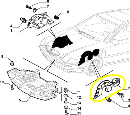 Lancia Lybra Engine Compartment Left Protection New Original 46739688