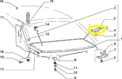 Lancia Delta Integrale Perno Destro Cappelliera Nuovo Originale 176376780