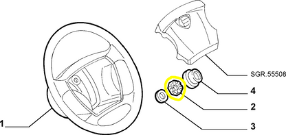 Lancia Thesis Steering Wheel Nut New Original 46411890 60813475