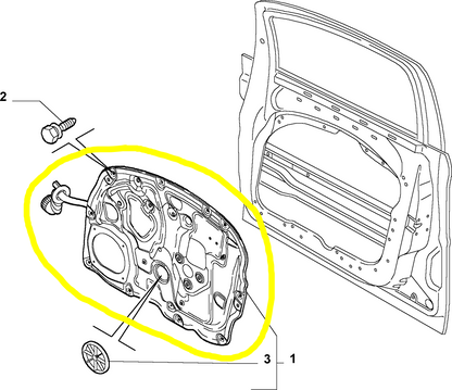 Lancia Musa Fiat Idea Front Left Window Regulator Framing New Original 71734870