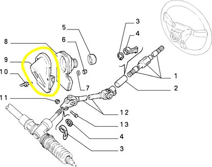 Lancia Thema Fiat Croma Riparo Guarnizione di Tenuta Albero Meccanico Sterzo Nuovo Originale 82433737