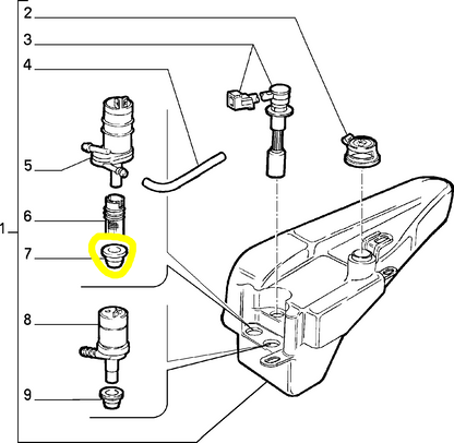 Lancia Dedra Windshield Washer Tank Electric Pum Seal Gasket New Original 60809032