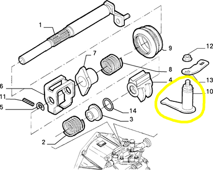 Autobianchi Y10 Gear Selection Lever New Original 7666737
