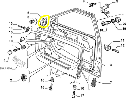 Lancia K Condotto Aria Porta Portiera Sportello Anteriore Sinistro Nuovo Originale 82485383