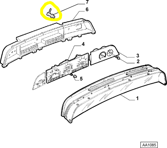 Lancia Dedra Speedometer Cable Connection Instrument Panel New Code 9944413