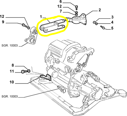 Lancia Thema TD Fiat Croma Engine Support Rod New Original 82478084