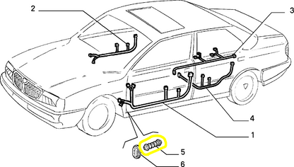 Lancia Delta and Dedra Cable Grommet Seal Gasket New Original 82466344