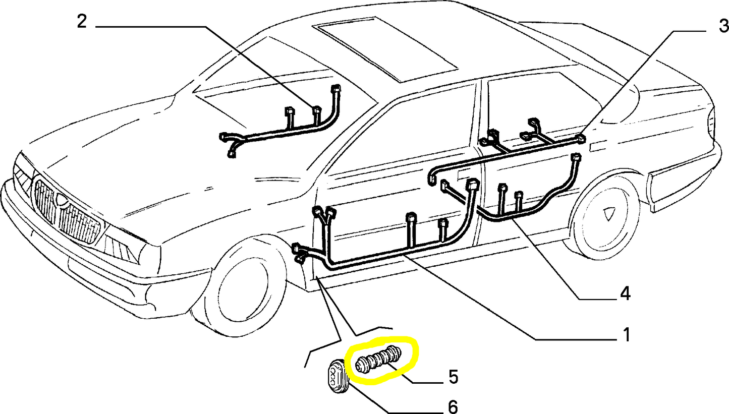 Lancia Delta e Dedra Cuffia Passacavi Portiera Anteriore Nuova Originale 7755778 60812732