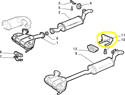 Lancia Dedra Integrale Exhaust Pipe Bracket New Original 82467997